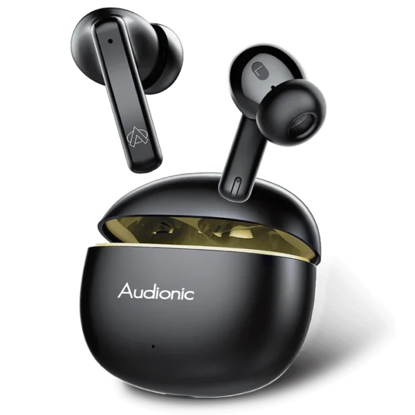 black earbuds
